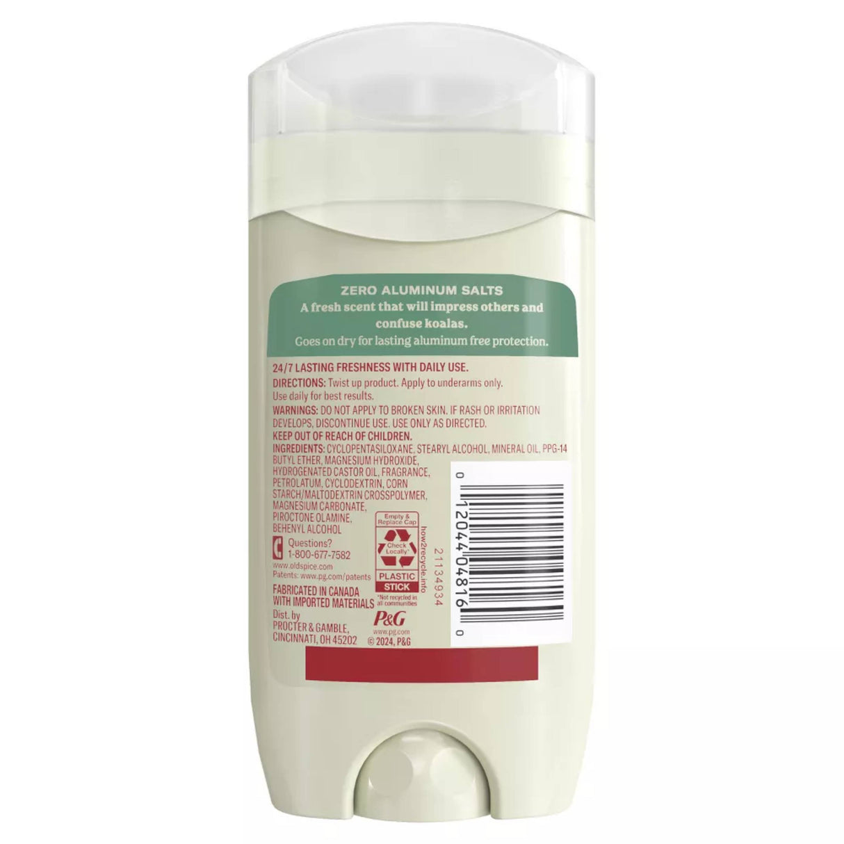 Old Spice - Men's Deodorant, Eucalyptus with Coconut Oil, Aluminum Free- 3 Oz - 12 Pack