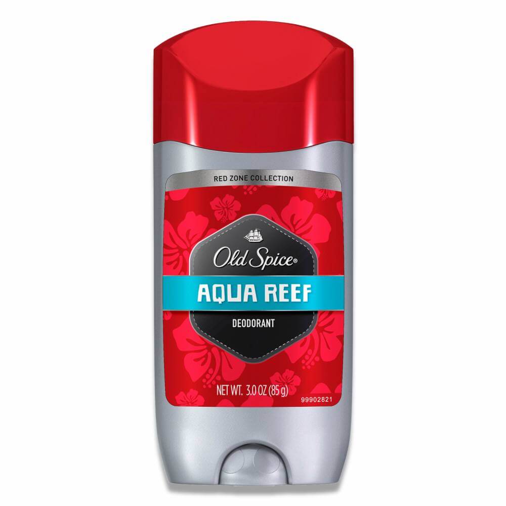 Old Spice Antiperspirant Deodorant for Men Red Zone Aqua Reef Stick 3 Oz 12 Pack Contarmarket