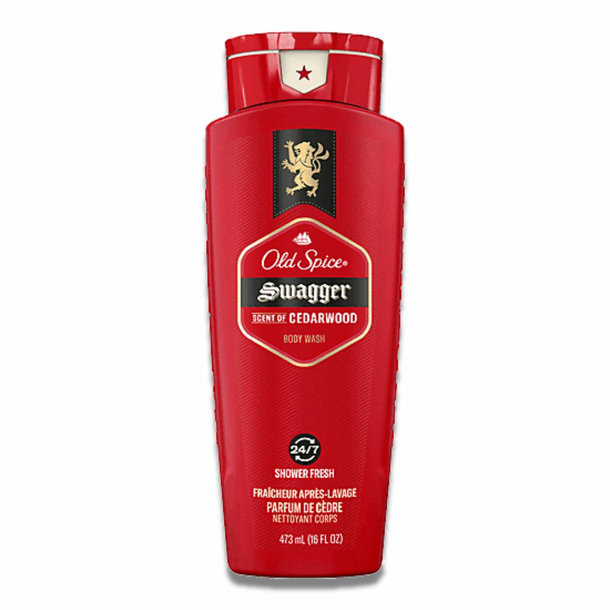 Old Spice - Body Wash For Men, Swagger, Scent of  Cedarwood - 16 Oz - 4 Pack