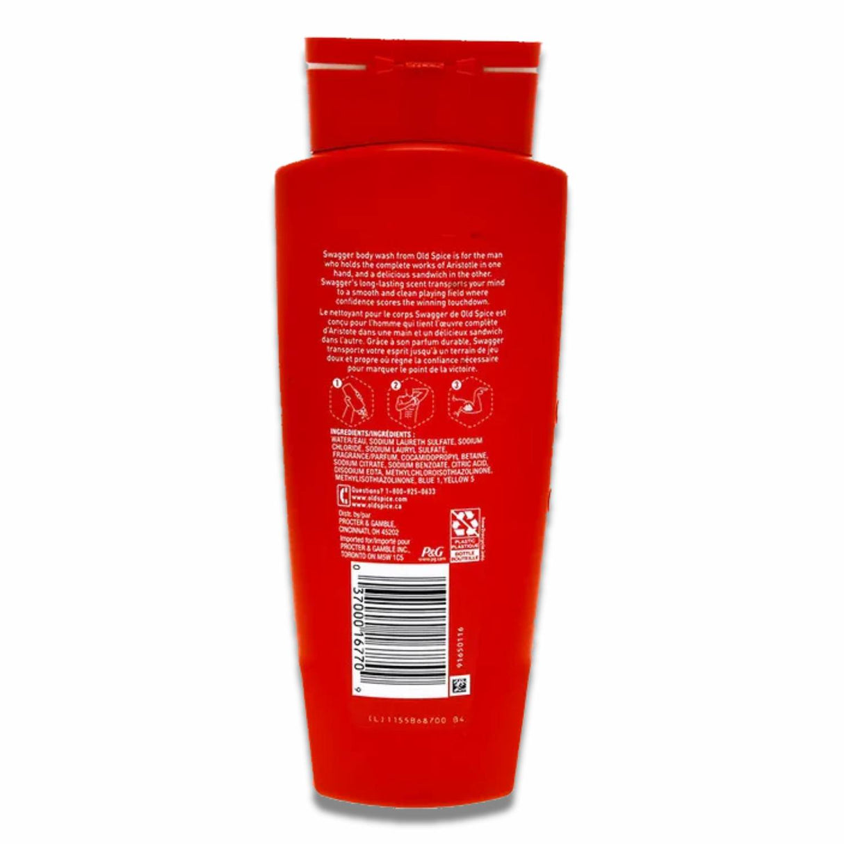 Old Spice - Body Wash For Men, Swagger, Scent of  Cedarwood - 16 Oz - 4 Pack