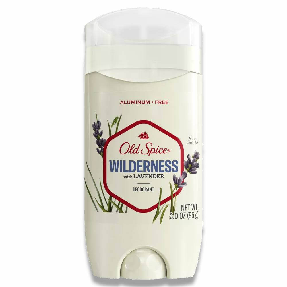 Old Spice Men's Deodorant Aluminum-Free Wilderness Lavender 3 Oz 12 Pack Contarmarket