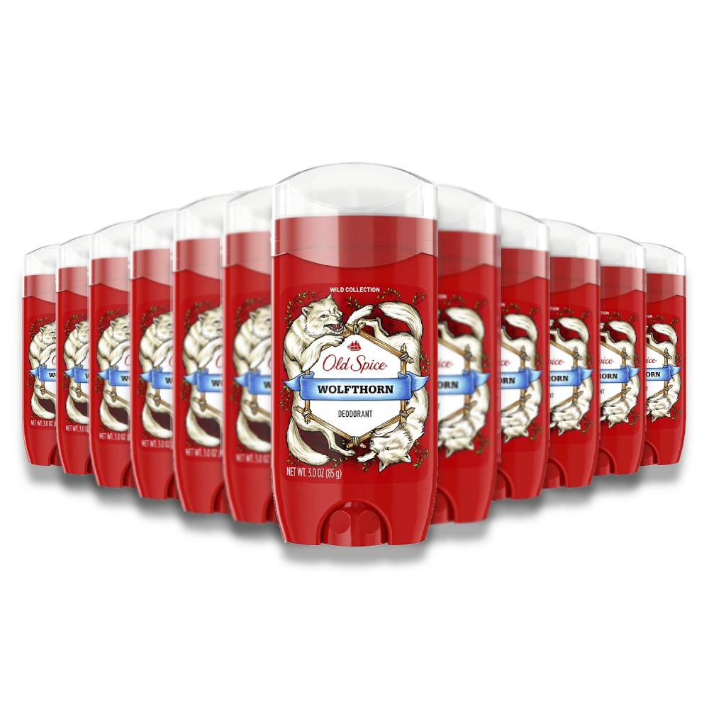 Old Spice Antiperspirant & Deodorant, Wild Collection, Wolfthorn - 3 Oz - 12 Pack Contarmarket