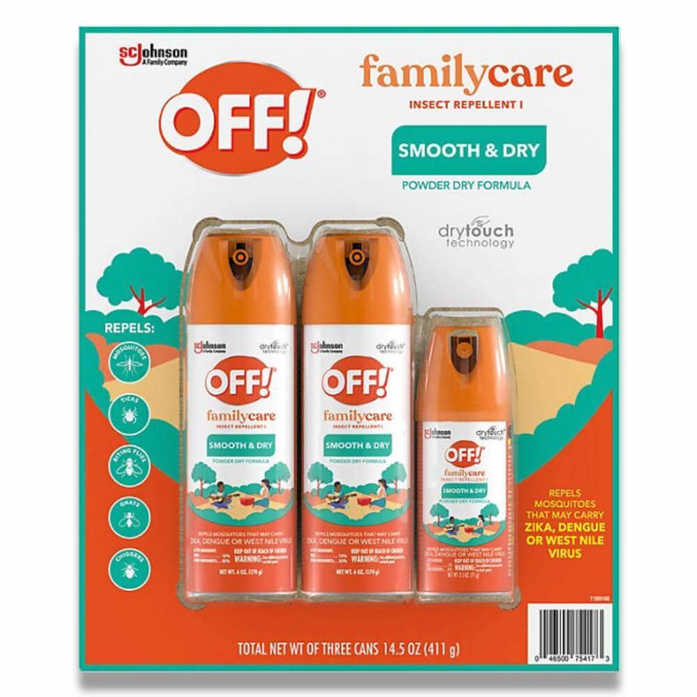 OFF! Smooth & Dry 2 x 6oz + 2.5oz OFF! Smooth & Dry Travel-Size Aerosol