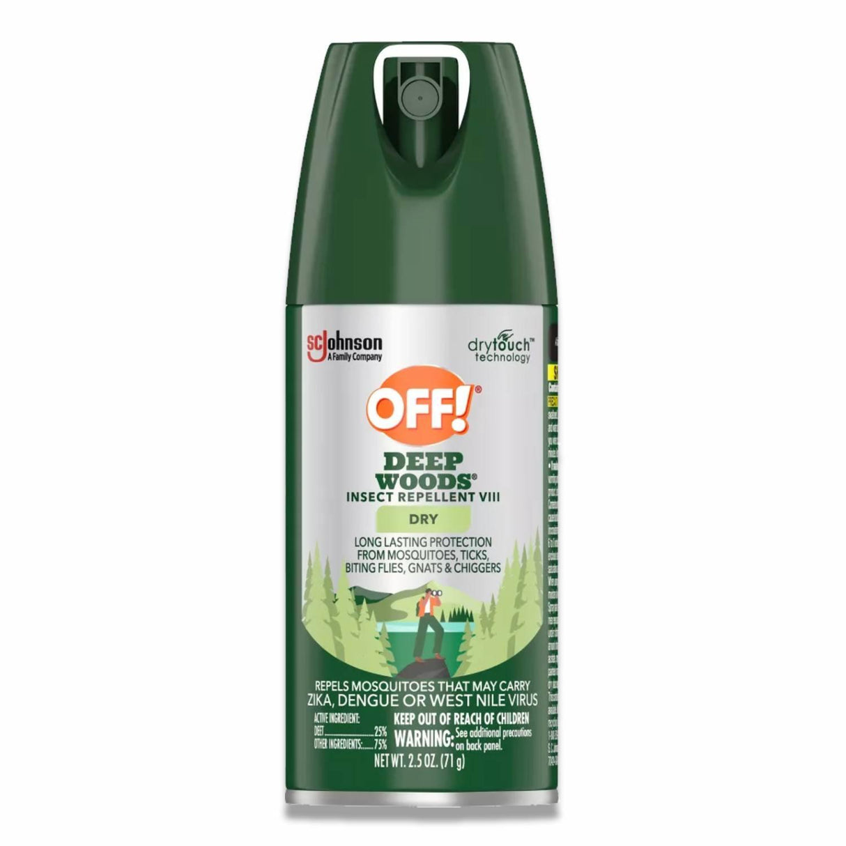 OFF! - Deep Woods Insect Repellent Aerosol, Dry Bug Spray - 2.5 Oz - 12 Pack