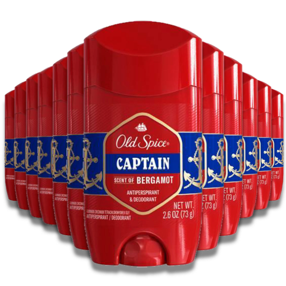 Old Spice Captain Anti-Perspirant & Deodorant - 2.6 oz - 12 Pack Contarmarket