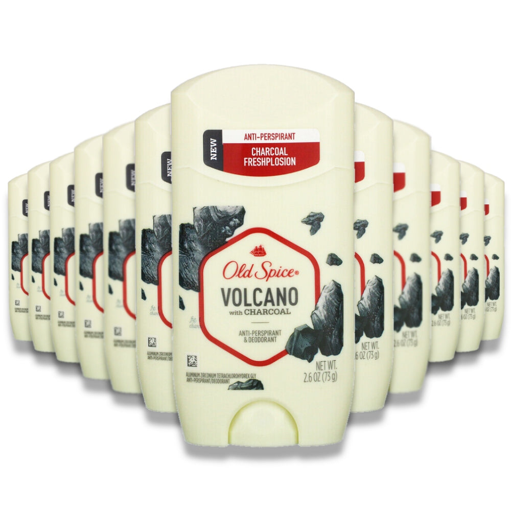 Old Spice Volcano with Charcoal Anti-Perspirant & Deodorant - 2.6 oz - 12 Pack Contarmarket