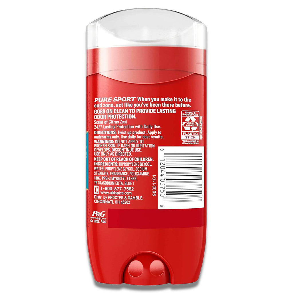 Old Spice Red Zone Pure Sport Deodorant - 3 oz Stick, 12 Pack Contarmarket