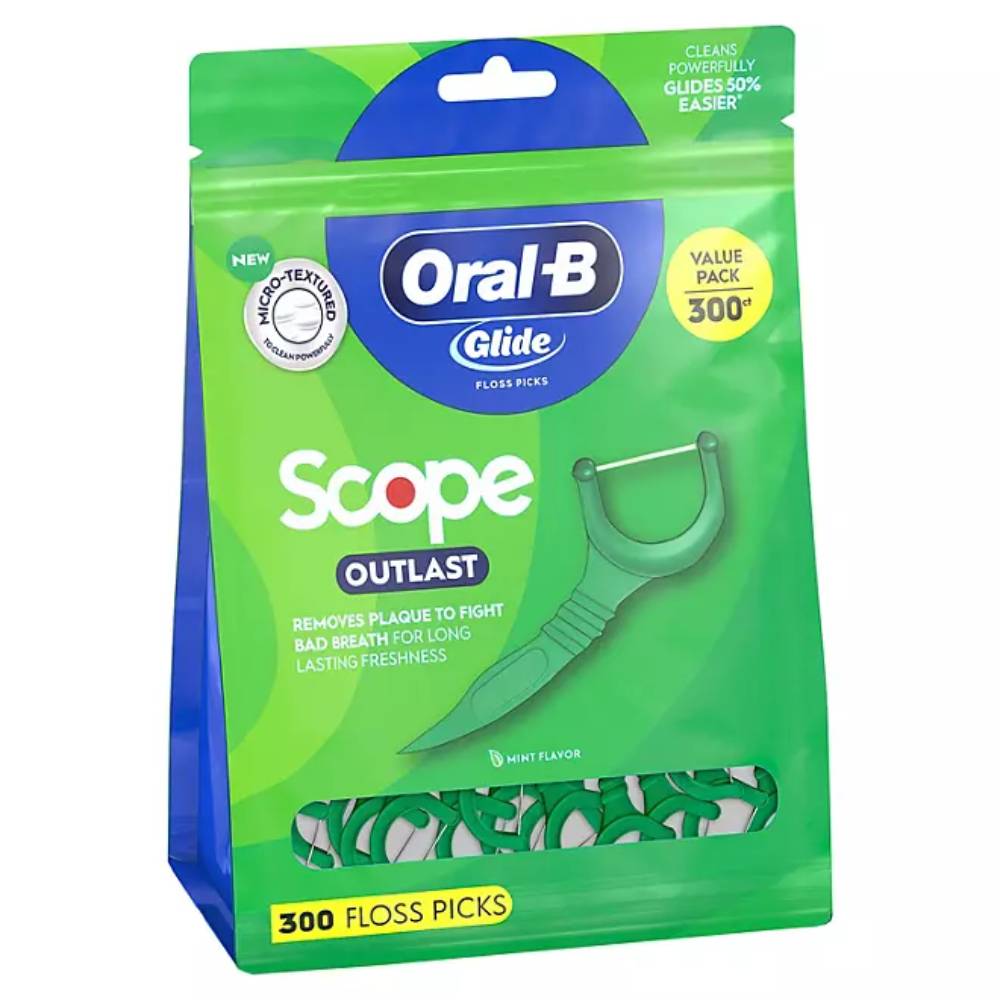 Oral-B Glide Floss Picks, Scope Outlast - 300 Ct