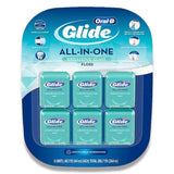 Oral-B Glide All-in-One Dental Floss - Brilliance Blast - 44 m - 6 Pack Contarmarket