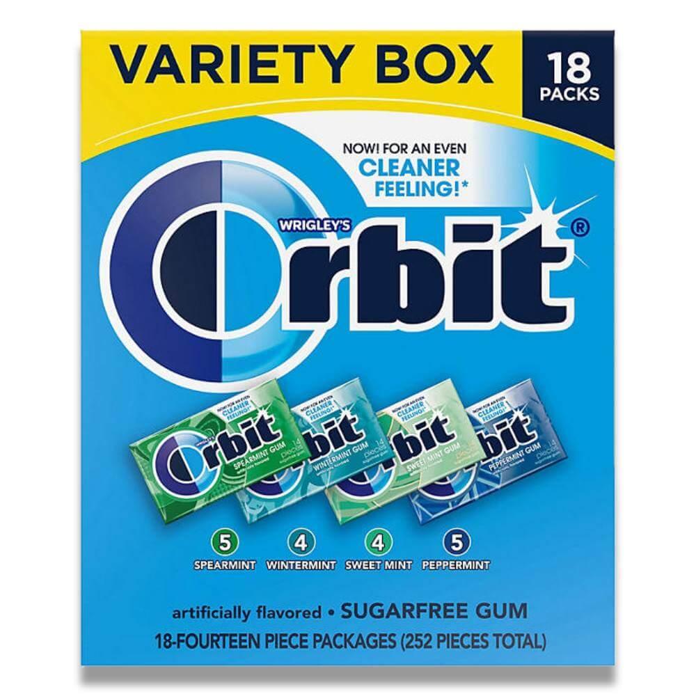 Orbit Gum Variety Box - 14 Pieces Each - 18 Packs