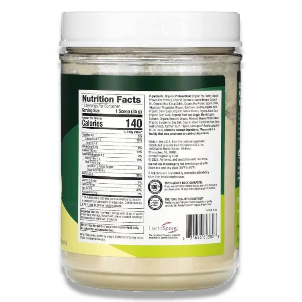 Purely Inspired Plant-Based Protein Powder - Creamy French Vanilla - 1.35 lbs - 2 Pack Contarmarket