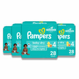 Pampers - Baby Dry Diapers, Size 4 - 28 Ct - 4 Pack