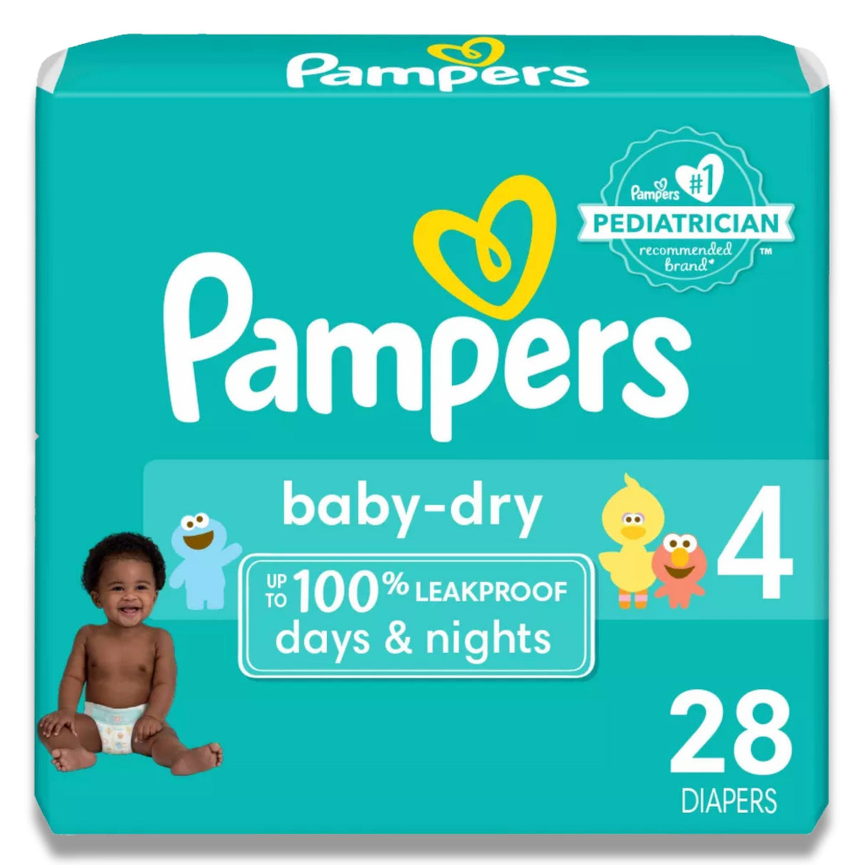 Pampers - Baby Dry Diapers, Size 4 - 28 Ct - 4 Pack