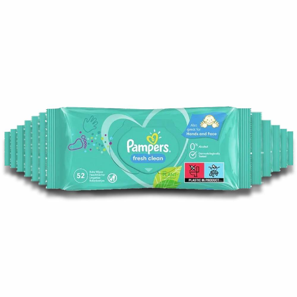 Pampers - Baby Wipes Fresh Clean - 52 Ct - 12 Pack