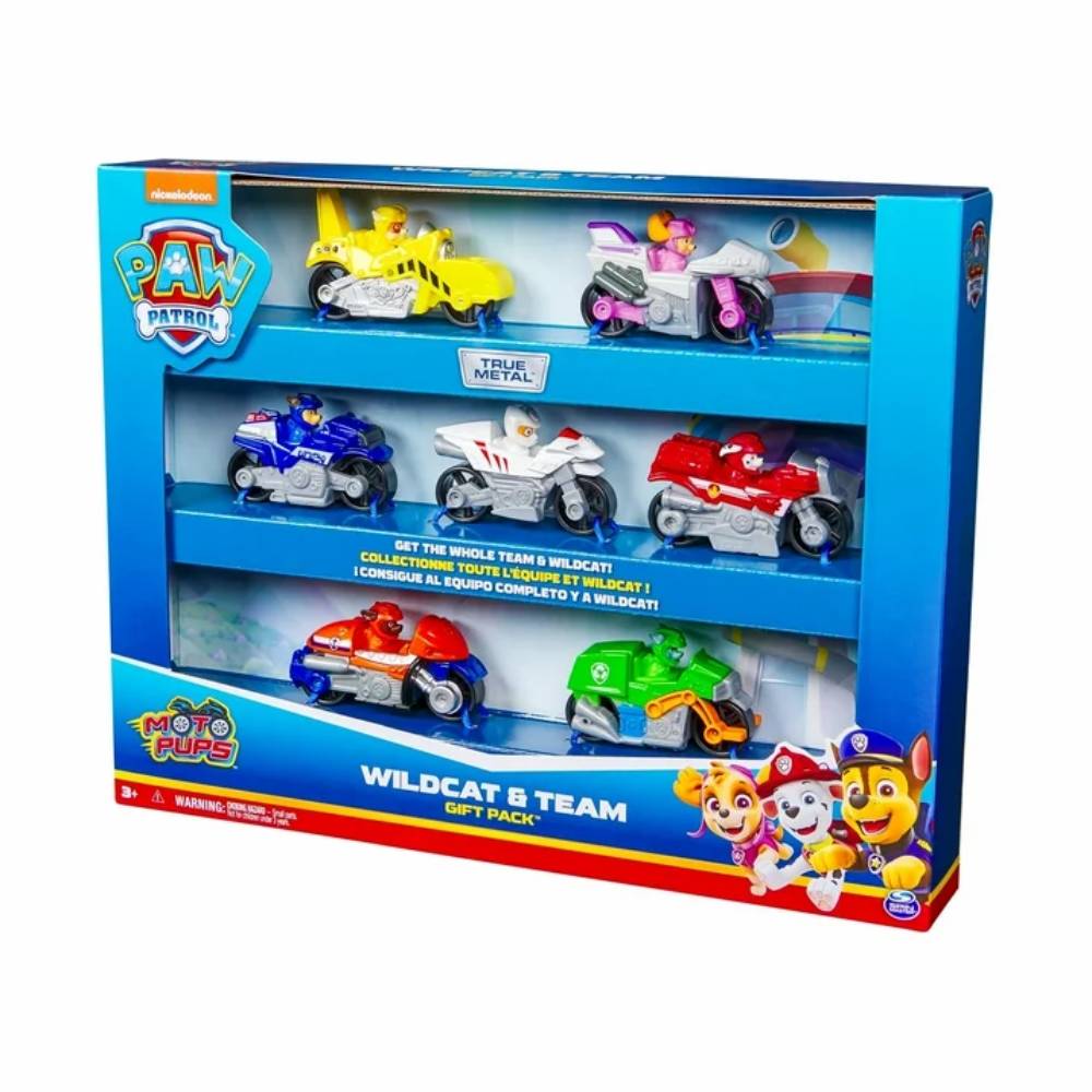 PAW Patrol Moto Pups True Metal Collectible Die-Cast Vehicles, Gift Pack - 7 Pack