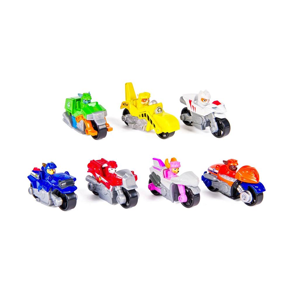 PAW Patrol Moto Pups True Metal Collectible Die-Cast Vehicles, Gift Pack - 7 Pack