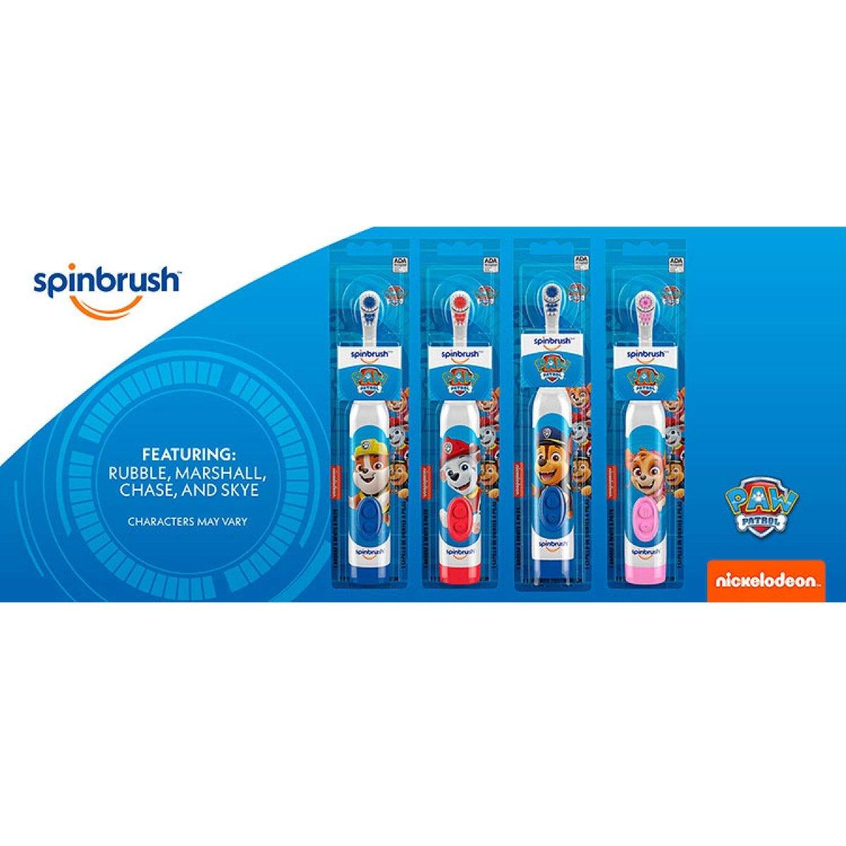 Spinbrush - Kid's Electric Battery Toothbrush, Paw Patrol - 4 ct