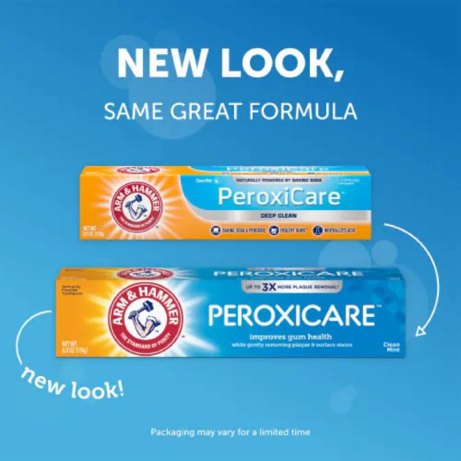 Arm & Hammer Peroxicare Tartar Control Toothpaste Baking Soda & Peroxide, Fresh Mint 6 Oz - 2 Pack - OPEN BOX