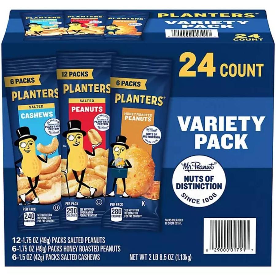 Planters Nuts - Cashews and Peanuts Variety - 40.5 Oz - 24 Ct