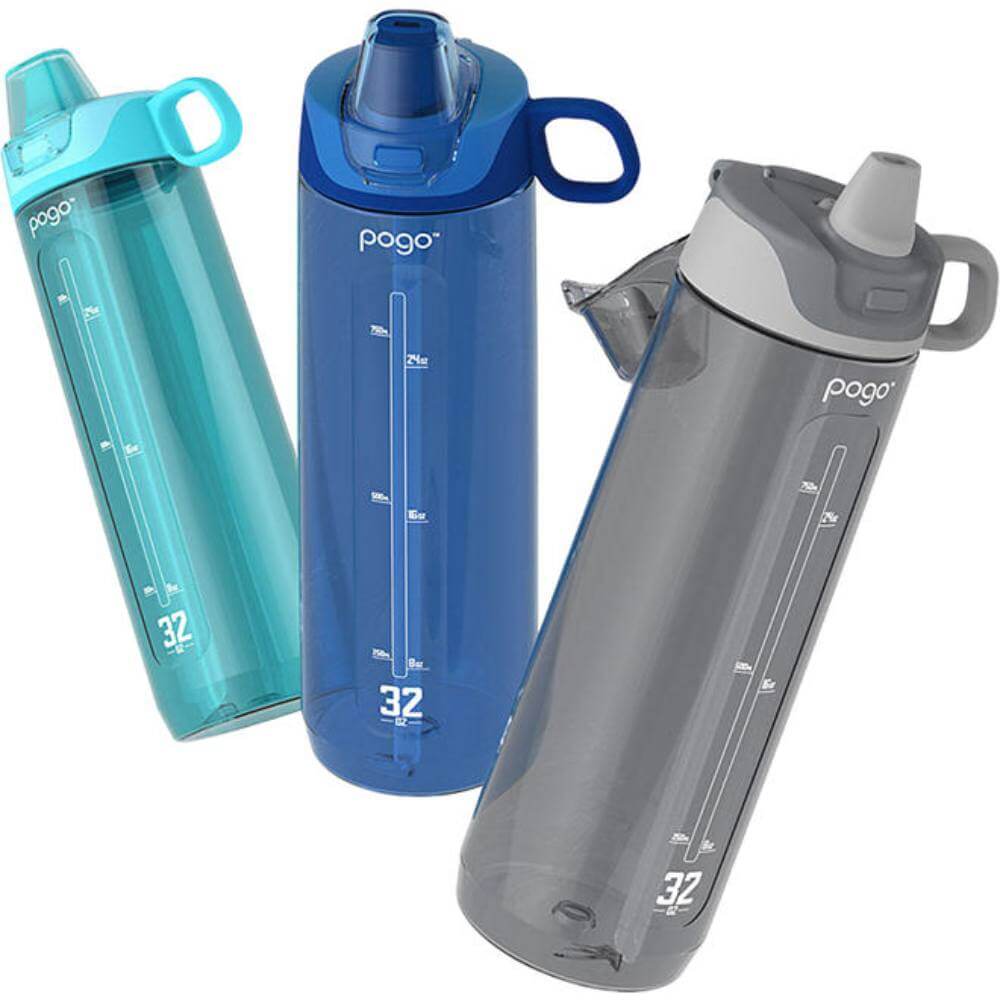 Pogo 32-oz Tritan Water Bottles, Assorted Colors - 3 Pack