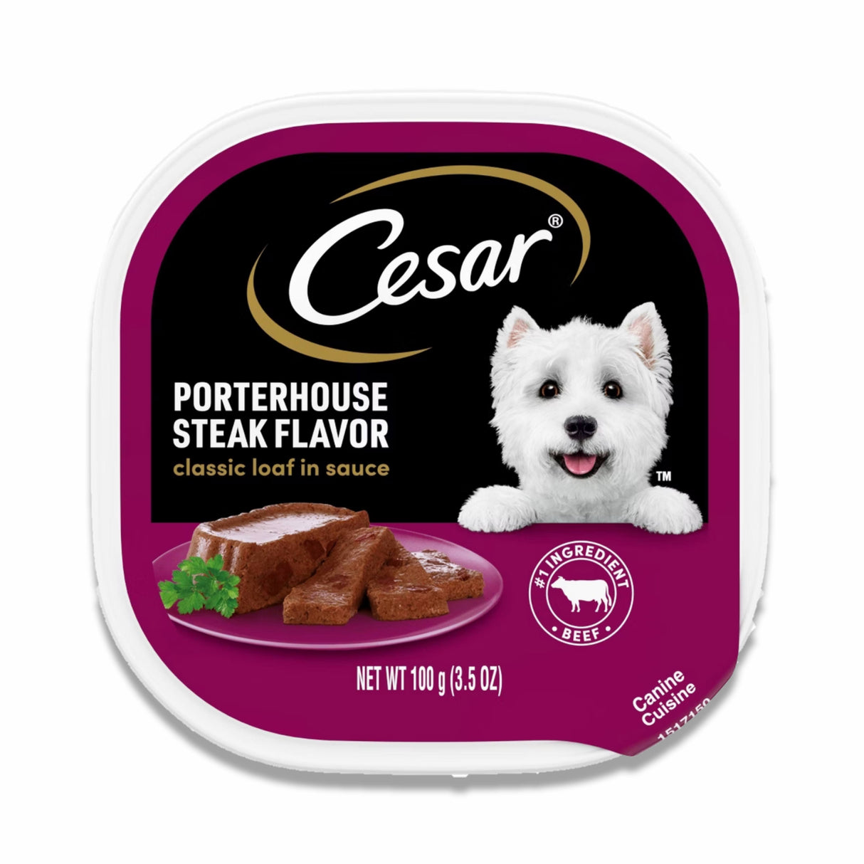 Cesar - Loaf in Sauce Porterhouse Beef Flavor Adult Wet Dog Food - 3.5 Oz - 24 Pack