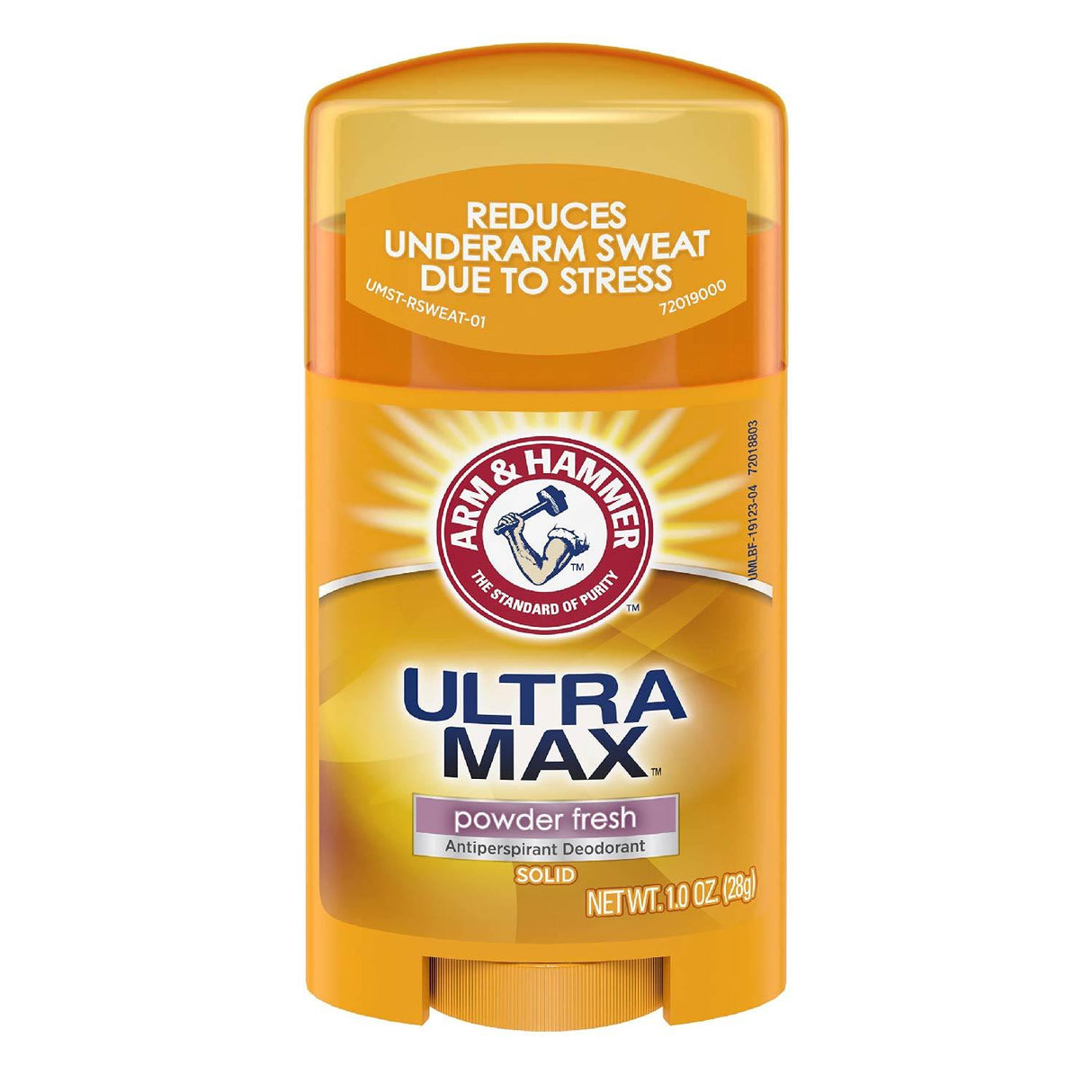 Arm & Hammer Ultra Max Deodorant Powder Fresh, Solid, 1 Oz - 12 Pack - Travel Size