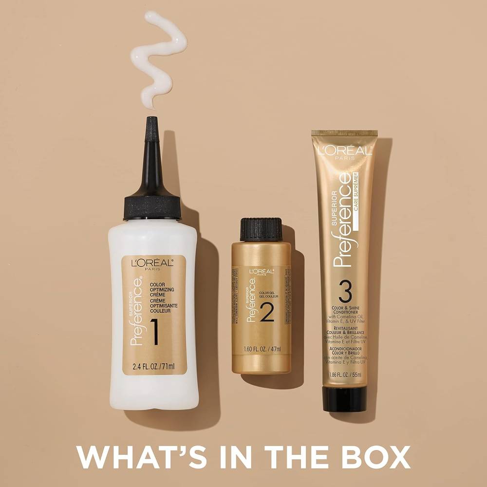 L'Oreal - Paris Superior Preference Fade-Defying + Shine Permanent Hair Color, LB01 Extra Light Ash Blonde, Hair Dye Kit - 12 Pack