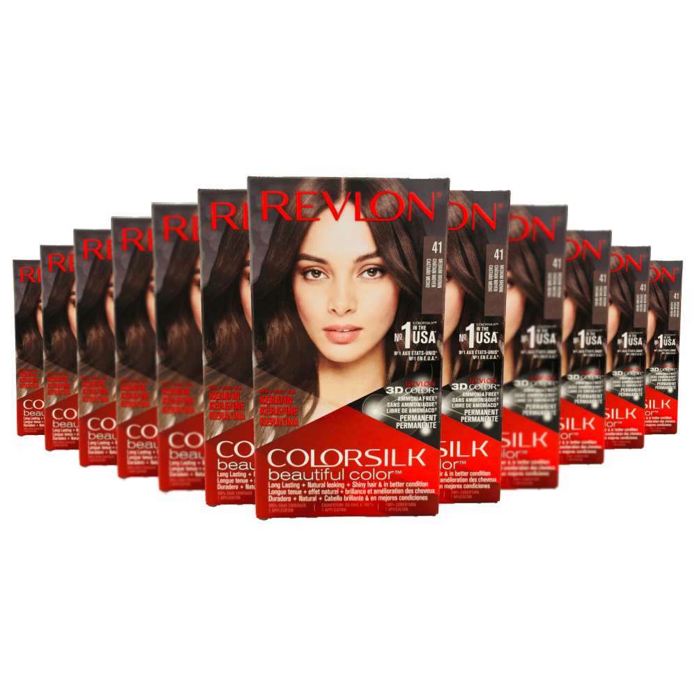 Revlon - Colorsilk,  #41 Medium Brown - 12 Pack