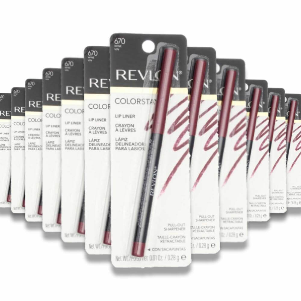 Revlon ColorStay Lip Liner SoftFlex Wine 670 0.01 Oz 36 Pack Contarmarket