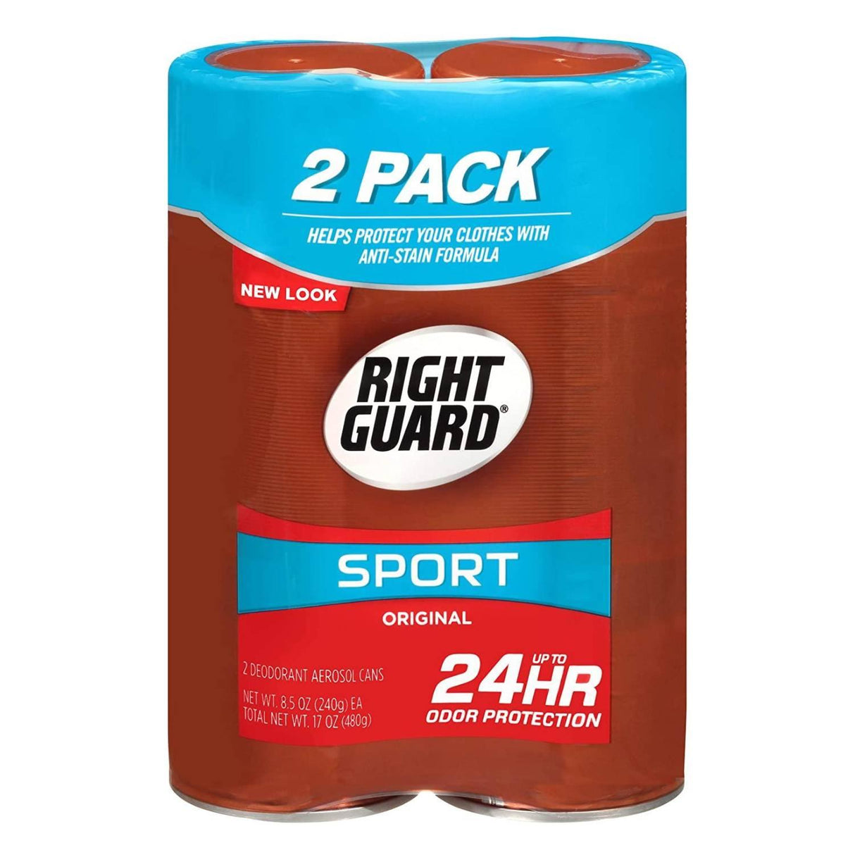 Right Guard Sport Original Deodorant Aerosol Spray, 8.5 fl oz Twin Pack