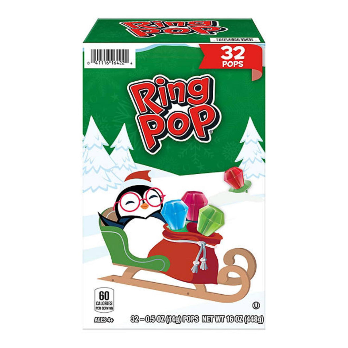 Ring Pop - Christmas Lollipop Variety Pack - 5 Oz - 32 Pack