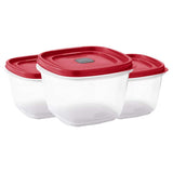Rubbermaid - Easy Find Vented Lid 7-Cup Food Storage Container - 3 Pack