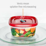 Rubbermaid - Easy Find Vented Lid 7-Cup Food Storage Container - 3 Pack