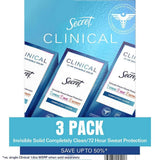 Secret Clinical Invisible Solid Antiperspirant Deodorant Completely Clean 1.6 Oz 3 Pack Contarmarket