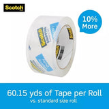 Scotch - Heavy Duty Shipping Packaging Tape - 1.88" x 60.15 yd - 6 Pack