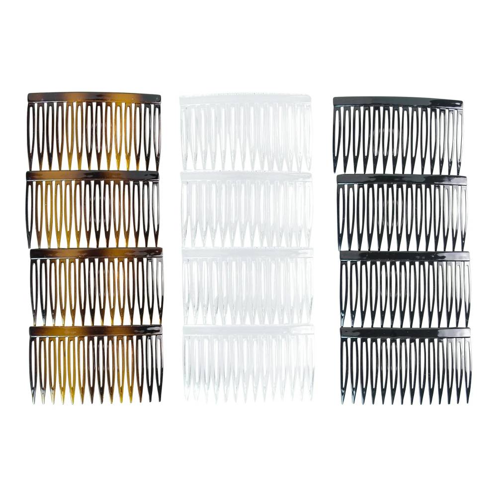 Scunci - Effortless Beauty Side Hair Combs Assorted, 12 Ct - 48 Pack
