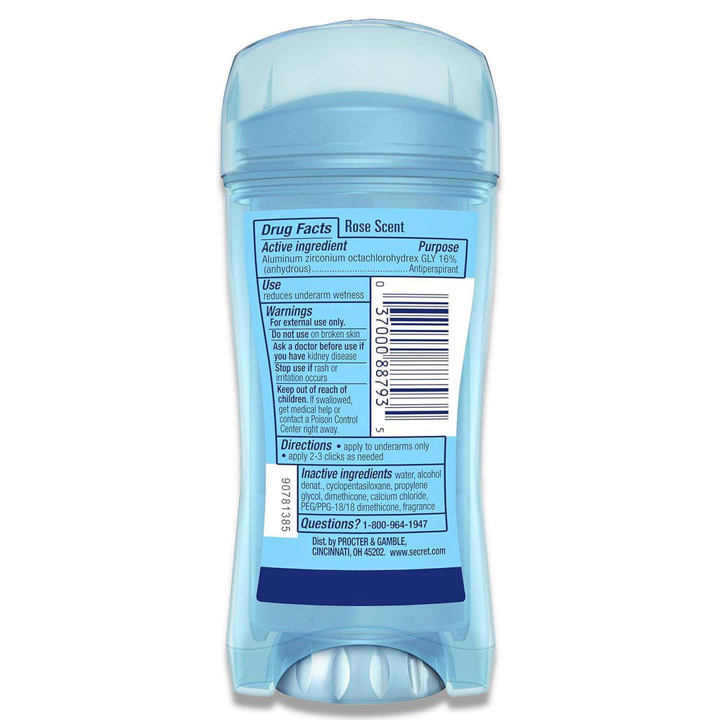 Secret Paris Rose Clear Gel Antiperspirant & Deodorant - 2.6 oz - 12 Pack Contarmarket