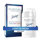 Secret Clinical Invisible Solid Antiperspirant, Light & Fresh, 1.6 Oz - 3 Pack