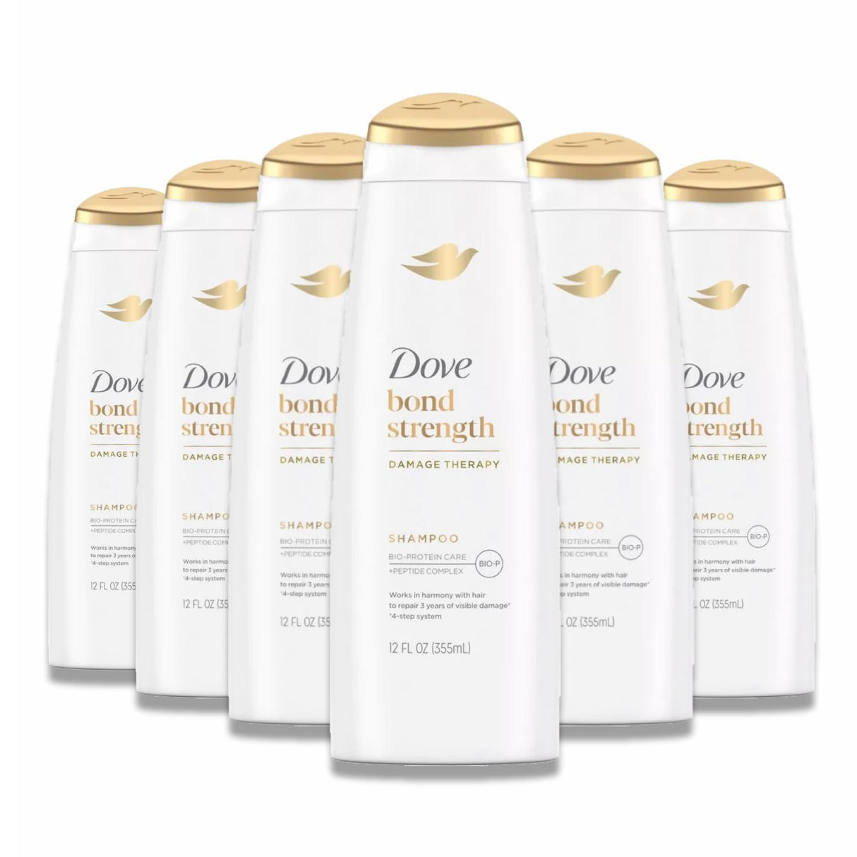 Dove - Beauty Bond Strength Peptide Complex Hair Care Shampoo, - 12 Oz - 6 Pack