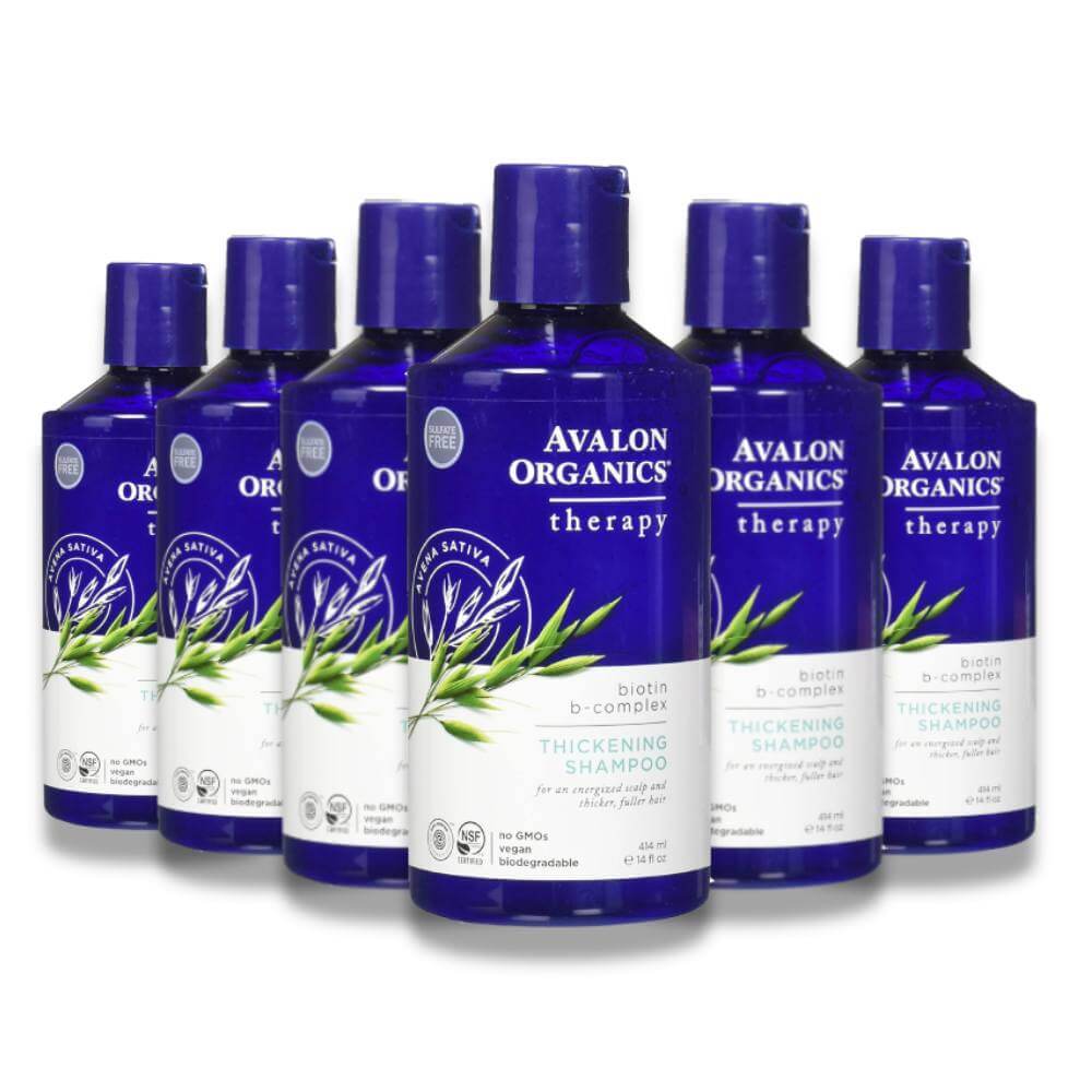 Avalon Organics Thickening Shampoo Biotin B-Complex - 14 Oz - 6 Pack Contarmarket