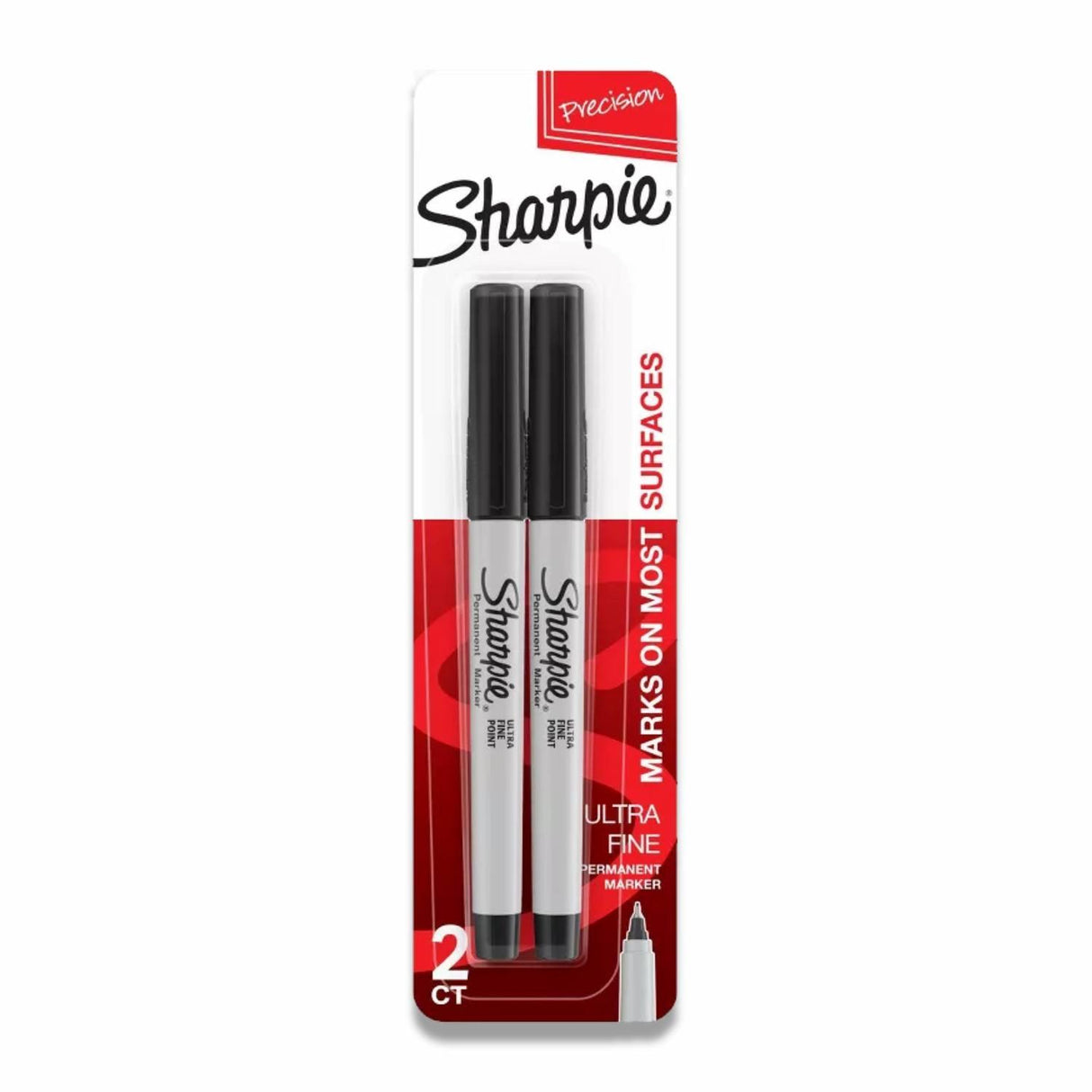 Sharpie - Permanent Markers Ultra Fine Tip Black - Pack of Two - 144 Pack