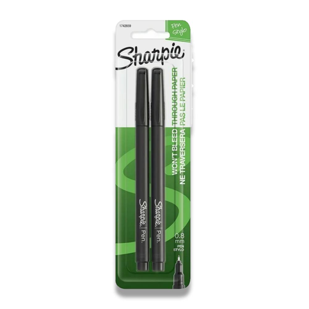 Sharpie Fine Point Stick Pens Black Ink 2pk - 48 Pack Contarmarket