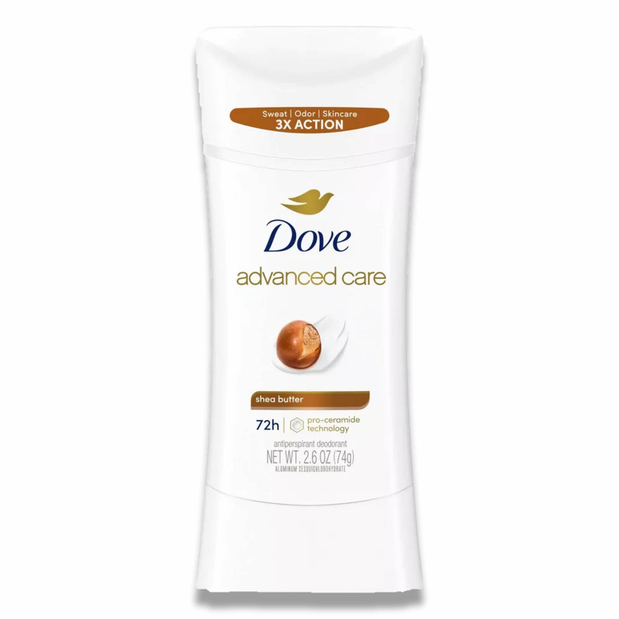 Dove - Beauty Advanced Care Shea Butter 72-Hour Antiperspirant & Deodorant Stick - 2.6 Oz - 12 Pack