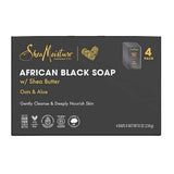 Shea Moisture African Black Soap with Shea Butter - 8 Oz - 4 Pack Contarmarket