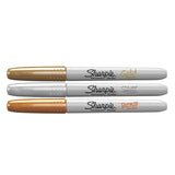 Sharpie - Metallic Permanent Markers Gold Silver and Bronze Bold Fine Point 3 ct - 36 Pack