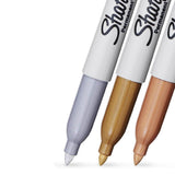 Sharpie - Metallic Permanent Markers Gold Silver and Bronze Bold Fine Point 3 ct - 36 Pack