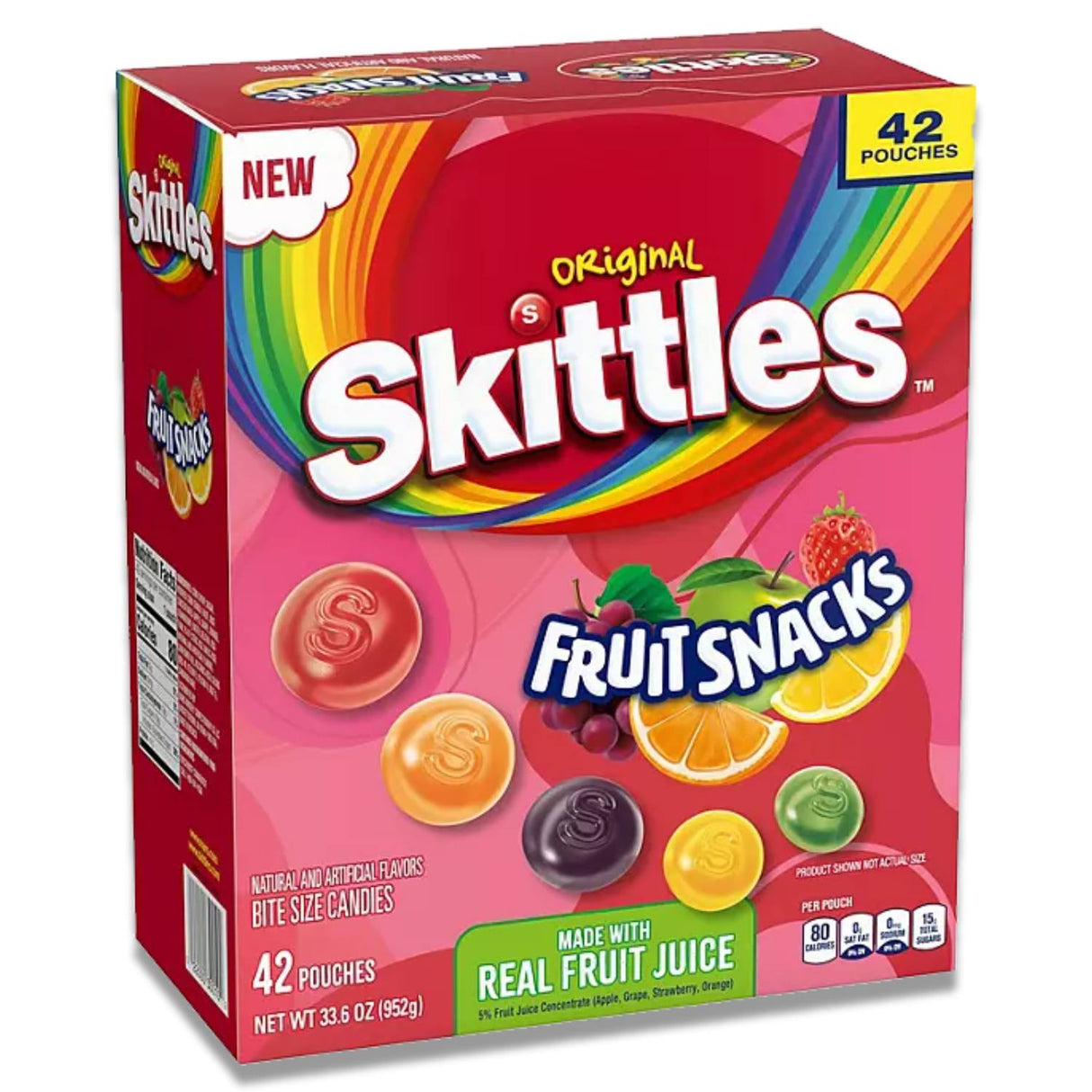 Skittles Original Fruit Snacks - 0.8 Oz - 42 Pack