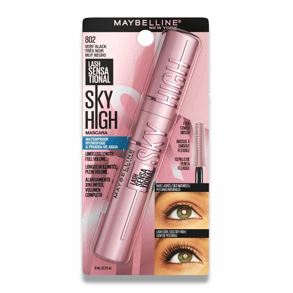 Maybelline Lash Sensational Sky High Lengthening Mascara Waterproof Very Black 0.2 Oz 24 Pack Contarmarket