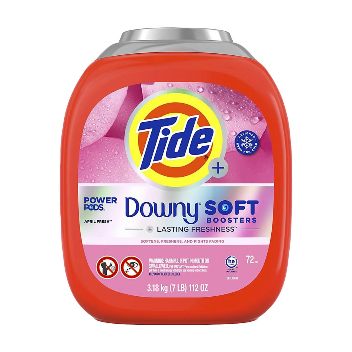 Tide Power PODS 2-in-1 Laundry Detergent Pods W/ Downy Soft Boosters April Fresh Scent - 72 Ct