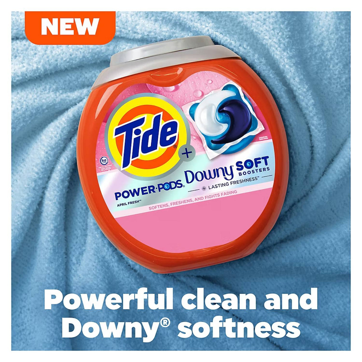 Tide Power PODS 2-in-1 Laundry Detergent Pods W/ Downy Soft Boosters April Fresh Scent - 72 Ct